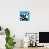 Business people throwing arrow sign poster (Heimbüro)