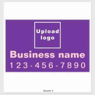 Business Phone auf Lila großen Rectangle Vinyl Aufkleber