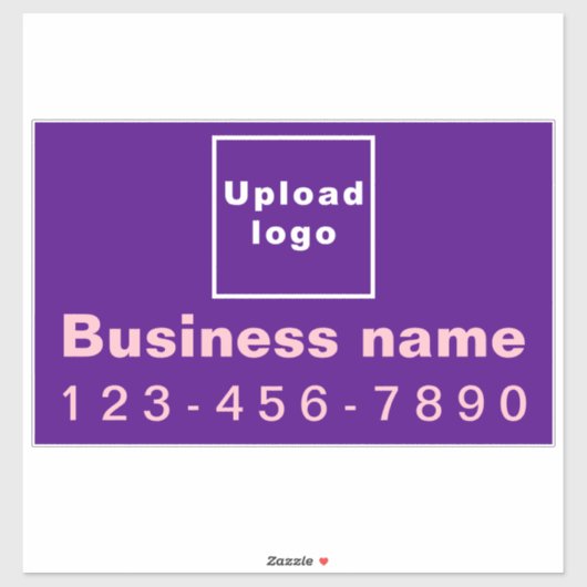 Business Phone auf Lila großen Rectangle Vinyl Aufkleber (Blatt)