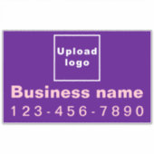 Business Phone auf Lila großen Rectangle Vinyl Aufkleber (Vorderseite)