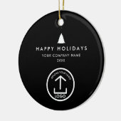 Business Photo Logo Christmas Tree Custom Gift Keramik Ornament (Links)