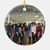 Business Photo Logo Christmas Tree Custom Gift Keramik Ornament (Hinten)