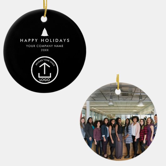 Business Photo Logo Christmas Tree Custom Gift Keramik Ornament