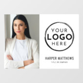 Business Photo Logo Fensteraufkleber (Blatt)