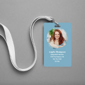 Business Photo QR Code Blue Employee Ausweis