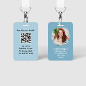 Business Photo QR Code Blue Employee Ausweis