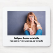 Business Photo Simple Computer Custom Mousepad (Vorne)