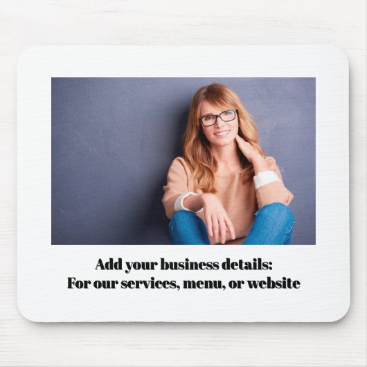 Business Photo Simple Computer Custom Mousepad (Vorne)