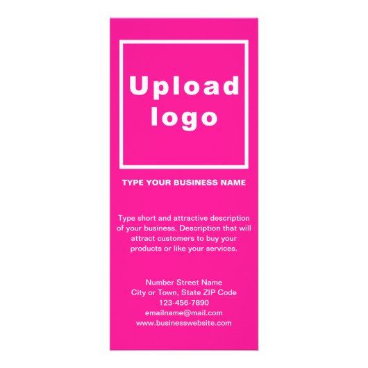 Business Pink Rack Card Werbekarte (Vorne)