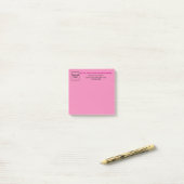 Business Pink Square Post Post-it Klebezettel (Auf Schreibtisch)
