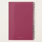 Business Planer 2021 rosa rotes Gold-Script modern (Rückseite)