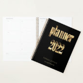 Business-Planer 2022 Schwarz-Gold-Script-Moderne Planer (Anzeige)