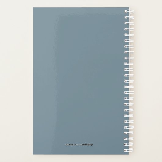 Business Planer 2023 Blue Silver Script Modern (Rückseite)