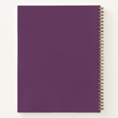 Business Plum Lila Gold Monogram Notebook Notizblock (Rückseite)