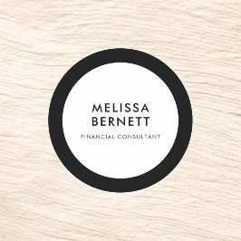 Business Product Minimalistisch Luxus Schwarz-weiß Runder Aufkleber