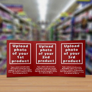 Business Products Red Trifold Card Dreifach Gefaltete Karte
