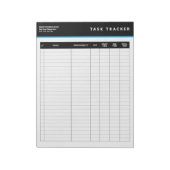 Business Project Management Task Tracker Notepad Notizblock (Rotiert)
