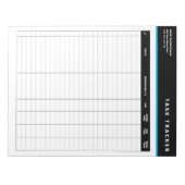 Business Project Management Task Tracker Notepad Notizblock (Vorderseite)