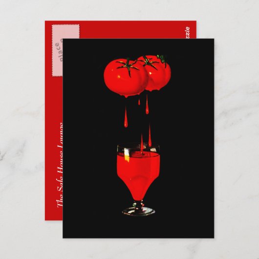 BUSINESS PROMO BLOODY MARY TOMATO JUICE POSTCARD POSTKARTE (Vorne/Hinten)