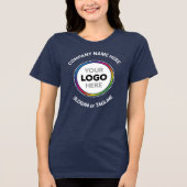 Business Promo T-Shirt for Circular Logo with Text Tri-Blend Shirt (Vorderseite)