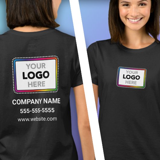 Business Promo T-Shirt with Front and Back Logo