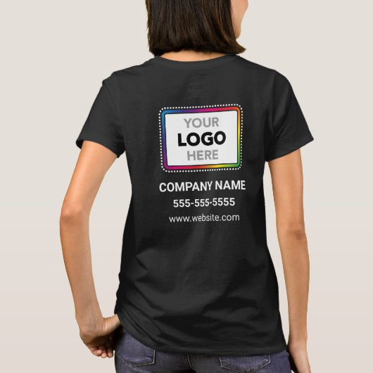 Business Promo T-Shirt with Front and Back Logo (Rückseite)