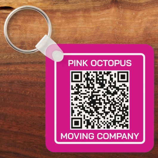 Business Promotion QR Code Schlüsselanhänger (Vorderseite)