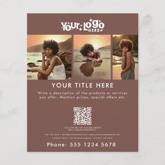 Business Promotions Schönes Haar Nail Terracotta Flyer (Vorne)