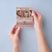 Business Promotions Schönheitssalon Rose Gold Flyer (Gruppe)