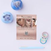 Business Promotions Schönheitssalon Rose Gold Flyer (Einzeln)