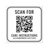 Business QR Code Care Instructions Website Permastempel (Design)