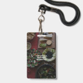 Business QR Code Dunkles Foto Cool Promo Event VIP Ausweis (Rückseite mit Lanyard)