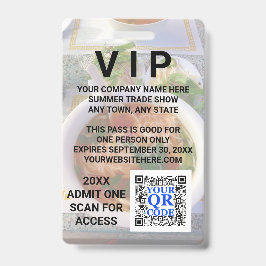 Business QR Code Light Foto Cool Promo Event VIP Ausweis