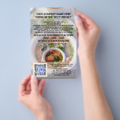 Business QR Code Light Foto Custom Marketing Flyer (Handgriff)