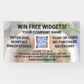 Business QR Code Light Foto Custom Promotions Banner (Horizontal)