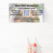 Business QR Code Light Foto Custom Promotions Banner (InSitu)