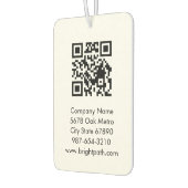 Business QR Code Logo Name Contact Black White  Autolufterfrischer (Links)