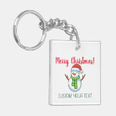 Business QR Code Personalized Christmas  Schlüsselanhänger (Vorderseite links)