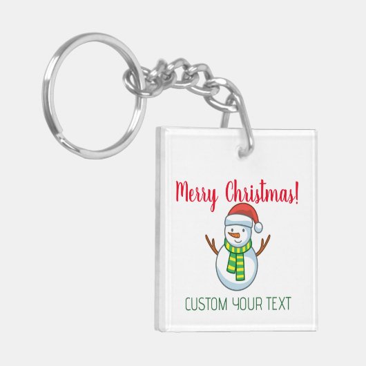 Business QR Code Personalized Christmas  Schlüsselanhänger (Vorderseite links)