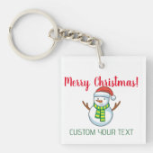 Business QR Code Personalized Christmas  Schlüsselanhänger (Vorderseite)