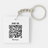 Business QR Code Personalized Christmas  Schlüsselanhänger (Rückseite)