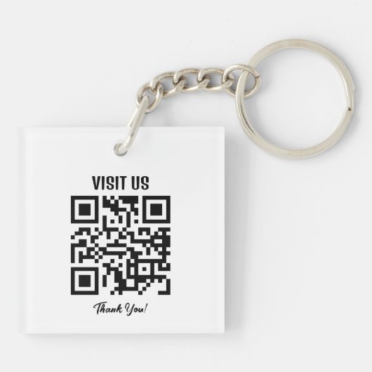 Business QR Code Personalized Christmas Schlüsselanhänger (Rückseite)