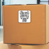 Business QR Code Quadratischer Aufkleber