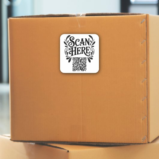 Business QR Code Quadratischer Aufkleber