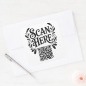 Business QR Code Quadratischer Aufkleber (Umschlag)