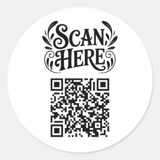 Business QR Code Runder Aufkleber (Vorderseite)