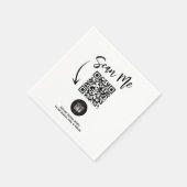 Business QR Code Scan Me Custom Serviette (Ecke)