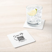 Business QR Code Scan Me Menu Custom Rechteckiger Pappuntersetzer (Vor Ort)