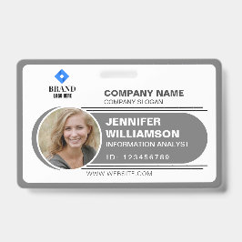 Business QR Mitarbeiter-Foto-ID für Minimalistisch Ausweis