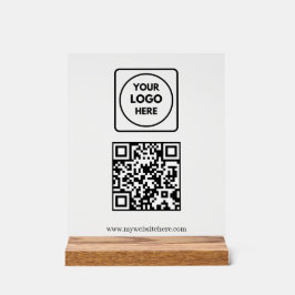 Business QR Website Logo Acrylic Sign Acrylschild